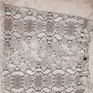snakeskin skirt